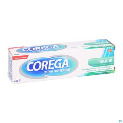 Sie sehen eine Packung Corega Ultra Haftcreme Halt +kruemelschutz 40g, Produktbild: 03 Corega Ultra Haftcreme Halt +kruemelschutz 40g, A-Nr.: 3747857 - 03