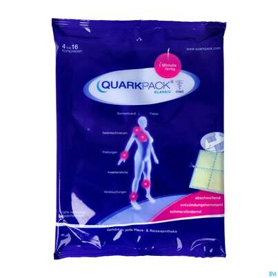 Sie sehen eine Packung Kalt/warm Therapie Quarkpack Topfen-kuehlkompresse Small 4st, Produktbild: 02 Kalt/warm Therapie Quarkpack Topfen-kuehlkompresse Small 4st, A-Nr.: 3735914 - 02