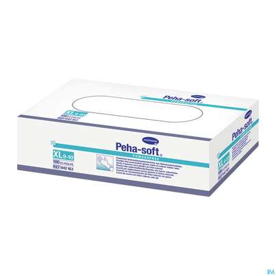 Sie sehen eine Packung Untersuchungshandschuhe Latex Unsteril Peha Soft Puderfrei Xl 100st, Produktbild: 03 Untersuchungshandschuhe Latex Unsteril Peha Soft Puderfrei Xl 100st, A-Nr.: 3662256 - 03
