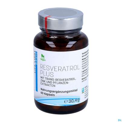 Sie sehen eine Packung Life Light Kapseln Resveratrol 60st, Produktbild: 01 Life Light Kapseln Resveratrol 60st, A-Nr.: 3609836 - 01