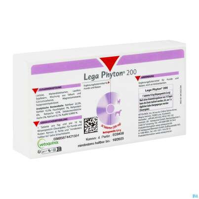 Veterinaerprodukte Legaphyton Tabl 200 24st, A-Nr.: 2027954 - 02