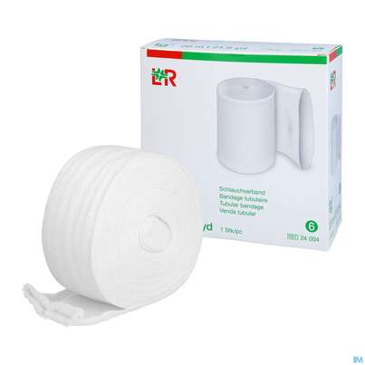 Sie sehen eine Packung Schlauchverband Tg Gr 6 6,5cm Arm,bein Mittel 20m, Produktbild: 04 Schlauchverband Tg Gr 6 6,5cm Arm,bein Mittel 20m, A-Nr.: 1243874 - 04