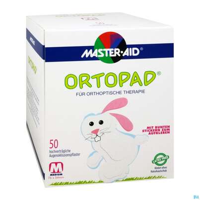 Sie sehen eine Packung Augenokklusionspflaster Ortopad Weiss Medium 70022 50st, Produktbild: 02 Augenokklusionspflaster Ortopad Weiss Medium 70022 50st, A-Nr.: 3052983 - 02