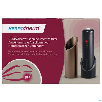 Sie sehen eine Packung Herpotherm Behandlungsgeraet Z.aeusseren Behandlung V.lippenherpes 1st, Produktbild: 01 Herpotherm Behandlungsgeraet Z.aeusseren Behandlung V.lippenherpes 1st, A-Nr.: 3061203 - 01