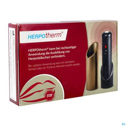 Sie sehen eine Packung Herpotherm Behandlungsgeraet Z.aeusseren Behandlung V.lippenherpes 1st, Produktbild: 03 Herpotherm Behandlungsgeraet Z.aeusseren Behandlung V.lippenherpes 1st, A-Nr.: 3061203 - 03