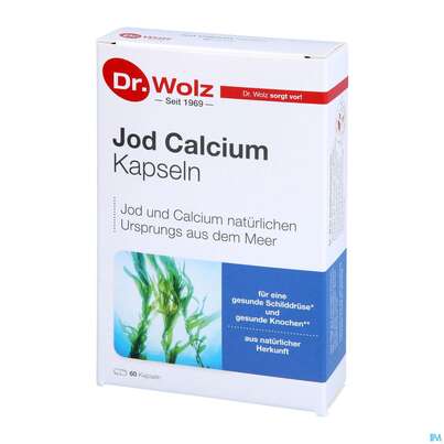 Sie sehen eine Packung Jod Calcium Kapseln Dr.wolz Nr.60622 60st, Produktbild: 02 Jod Calcium Kapseln Dr.wolz Nr.60622 60st, A-Nr.: 1785687 - 02