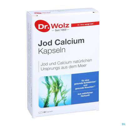 Sie sehen eine Packung Jod Calcium Kapseln Dr.wolz Nr.60622 60st, Produktbild: 03 Jod Calcium Kapseln Dr.wolz Nr.60622 60st, A-Nr.: 1785687 - 03
