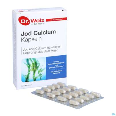 Sie sehen eine Packung Jod Calcium Kapseln Dr.wolz Nr.60622 60st, Produktbild: 05 Jod Calcium Kapseln Dr.wolz Nr.60622 60st, A-Nr.: 1785687 - 05