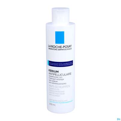Sie sehen eine Packung Shampoon La Roche Posay Kerium Gel-fettige Schuppen 200ml, Produktbild: 04 Shampoon La Roche Posay Kerium Gel-fettige Schuppen 200ml, A-Nr.: 3014020 - 04