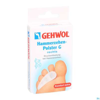 Sie sehen eine Packung Gehwol Hammerzehenpolster/g Rechts/textilfrei Nr 64188 1st, Produktbild: 02 Gehwol Hammerzehenpolster/g Rechts/textilfrei Nr 64188 1st, A-Nr.: 1656636 - 02