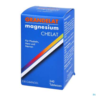 Sie sehen eine Packung Grandelat Magnesium Chelat Tabl Nr.1117 240st, Produktbild: 02 Grandelat Magnesium Chelat Tabl Nr.1117 240st, A-Nr.: 1601210 - 02