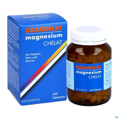 Sie sehen eine Packung Grandelat Magnesium Chelat Tabl Nr.1117 240st, Produktbild: 05 Grandelat Magnesium Chelat Tabl Nr.1117 240st, A-Nr.: 1601210 - 05