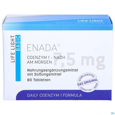 Sie sehen eine Packung Enada N.a.d.h Dr.birkmayer Tabl 7,5mg 80st, Produktbild: 01 Enada N.a.d.h Dr.birkmayer Tabl 7,5mg 80st, A-Nr.: 2963926 - 01