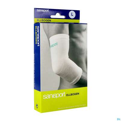 Sie sehen eine Packung Ellbogenbandagen Sanisport Nr 222191 L 1st, Produktbild: 02 Ellbogenbandagen Sanisport Nr 222191 L 1st, A-Nr.: 1615382 - 02