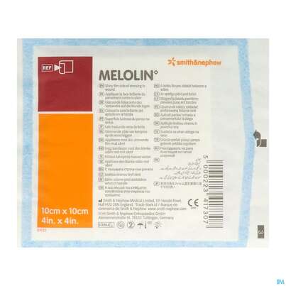 Sie sehen eine Packung Wundauflagen Melolin Nichthaftend Steril 10x 10cm 10st, Produktbild: 04 Wundauflagen Melolin Nichthaftend Steril 10x 10cm 10st, A-Nr.: 0501601 - 04