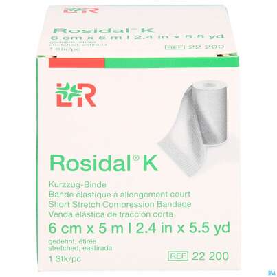 Sie sehen eine Packung Elastische Binden Rosidal Hautfarben Kraeftig 5mx 6cm 1st, Produktbild: 01 Elastische Binden Rosidal Hautfarben Kraeftig 5mx 6cm 1st, A-Nr.: 0472213 - 01
