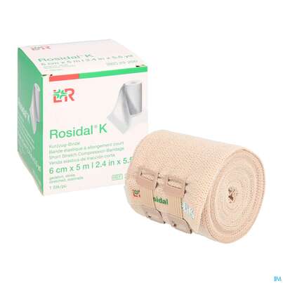 Sie sehen eine Packung Elastische Binden Rosidal Hautfarben Kraeftig 5mx 6cm 1st, Produktbild: 05 Elastische Binden Rosidal Hautfarben Kraeftig 5mx 6cm 1st, A-Nr.: 0472213 - 05