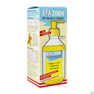 Sie sehen eine Packung Veterinaerprodukte Efa/zoon Omega 3 Epa/dha Tier 300ml, Produktbild: 02 Veterinaerprodukte Efa/zoon Omega 3 Epa/dha Tier 300ml, A-Nr.: 2828269 - 02