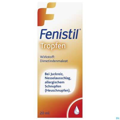 Sie sehen eine Packung Fenistil Tropfen 20ml, Produktbild: 02 Fenistil Tropfen 20ml, A-Nr.: 4951933 - 02