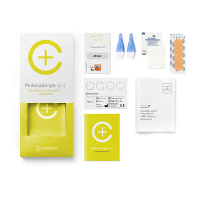 Sie sehen eine Packung cerascreen Pollenallergie Test, Produktbild: 02 cerascreen Pollenallergie Test, A-Nr.: 5446574 - 02