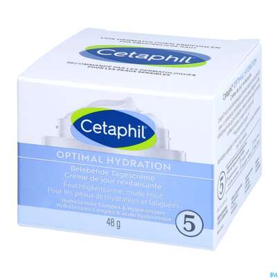Sie sehen eine Packung Cetaphil Optimal Hydration Tagescreme Belebend 48g, Produktbild: 06 Cetaphil Optimal Hydration Tagescreme Belebend 48g, A-Nr.: 5436989 - 06