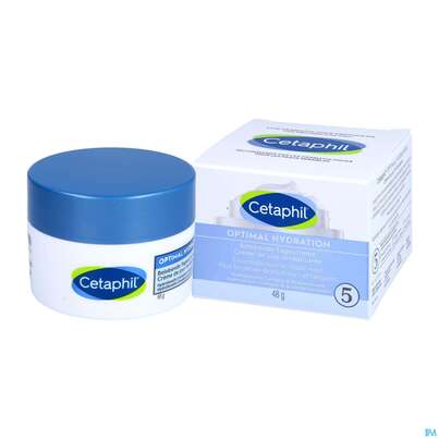 Sie sehen eine Packung Cetaphil Optimal Hydration Tagescreme Belebend 48g, Produktbild: 13 Cetaphil Optimal Hydration Tagescreme Belebend 48g, A-Nr.: 5436989 - 13