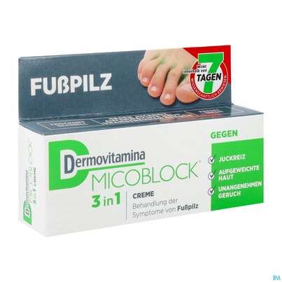 Sie sehen eine Packung Dermovitamina Micoblock Creme 30ml, Produktbild: 02 Dermovitamina Micoblock Creme 30ml, A-Nr.: 5371793 - 02