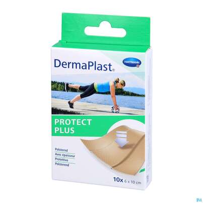 Sie sehen eine Packung Dermaplast Protect 6x 10cm 10st, Produktbild: 02 Dermaplast Protect 6x 10cm 10st, A-Nr.: 3047232 - 02
