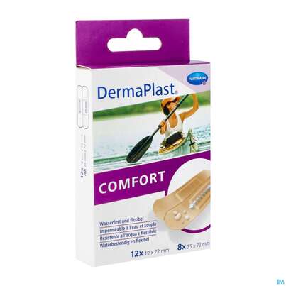Sie sehen eine Packung Dermaplast Comfort 2 Groessen 20st, Produktbild: 02 Dermaplast Comfort 2 Groessen 20st, A-Nr.: 4173890 - 02
