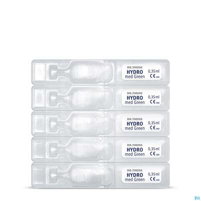 Sie sehen eine Packung Augentropfen Dr.theiss Hydro Med Green +ectoin/0,35ml 20st, Produktbild: 07 Augentropfen Dr.theiss Hydro Med Green +ectoin/0,35ml 20st, A-Nr.: 5733701 - 07