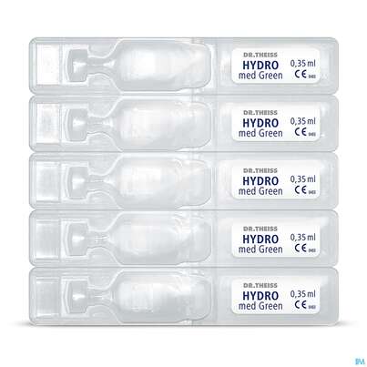 Sie sehen eine Packung Augentropfen Dr.theiss Hydro Med Green +ectoin/0,35ml 20st, Produktbild: 09 Augentropfen Dr.theiss Hydro Med Green +ectoin/0,35ml 20st, A-Nr.: 5733701 - 09