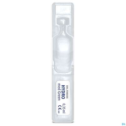Sie sehen eine Packung Augentropfen Dr.theiss Hydro Med Green +ectoin/0,35ml 20st, Produktbild: 10 Augentropfen Dr.theiss Hydro Med Green +ectoin/0,35ml 20st, A-Nr.: 5733701 - 10