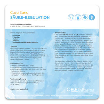 Casa-Sana SÄURE-REGULATION, A-Nr.: 3967872 - 04