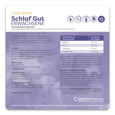 Casa Sana Schlaf Gut ERWACHSENE, A-Nr.: 5237296 - 04