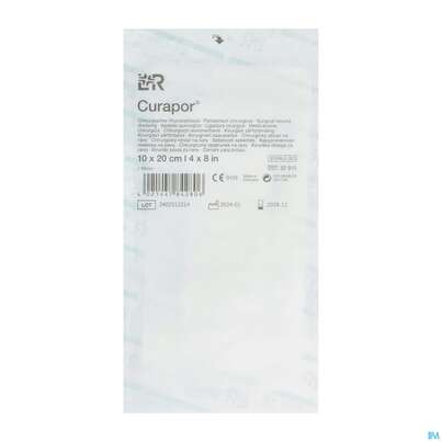 Sie sehen eine Packung Wundverband Curapor Steril Chirurgisch 10x 20cm 1st, Produktbild: 02 Wundverband Curapor Steril Chirurgisch 10x 20cm 1st, A-Nr.: 4534193 - 02