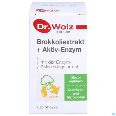 Sie sehen eine Packung Dr.wolz Brokkoliextrakt Kapseln +aktiv-enzym 60563 60st, Produktbild: 01 Dr.wolz Brokkoliextrakt Kapseln +aktiv-enzym 60563 60st, A-Nr.: 5133705 - 01