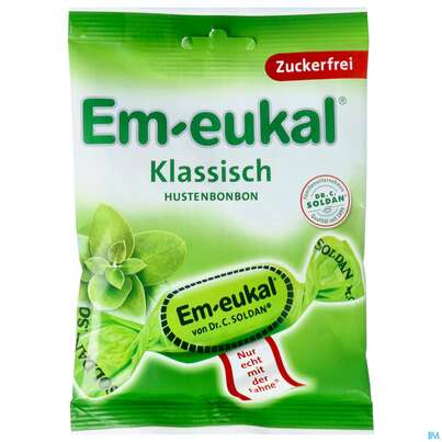 Sie sehen eine Packung Em-eukal Bonbons Zuckerfrei Klassisch 75g, Produktbild: 01 Em-eukal Bonbons Zuckerfrei Klassisch 75g, A-Nr.: 1215429 - 01