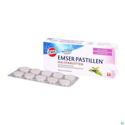 Emser Pastillen Zuckerfrei Salbei 30st, A-Nr.: 4109372 - 03