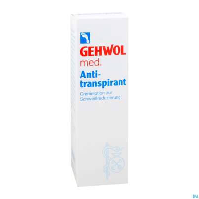 Sie sehen eine Packung Gehwol Med.anti Transpirant Cremelotion Nr 64144 125ml, Produktbild: 03 Gehwol Med.anti Transpirant Cremelotion Nr 64144 125ml, A-Nr.: 3274910 - 03
