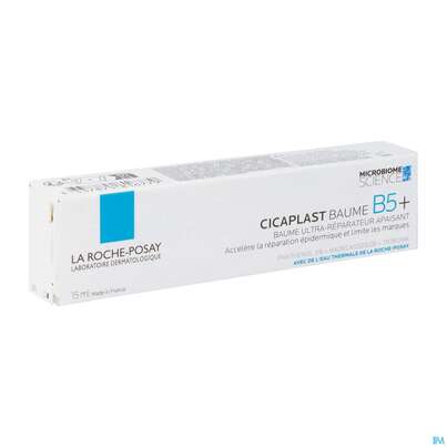 Sie sehen eine Packung La Roche Posay Cicaplast Baume B5+ Creme 15ml, Produktbild: 02 La Roche Posay Cicaplast Baume B5+ Creme 15ml, A-Nr.: 5696087 - 02