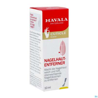 Sie sehen eine Packung Mavala Nagel Hautentferner 10ml, Produktbild: 02 Mavala Nagel Hautentferner 10ml, A-Nr.: 2976610 - 02