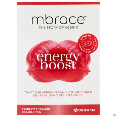 Sie sehen eine Packung Mbrace Tabl Energy Boost 30st, Produktbild: 01 Mbrace Tabl Energy Boost 30st, A-Nr.: 5680531 - 01