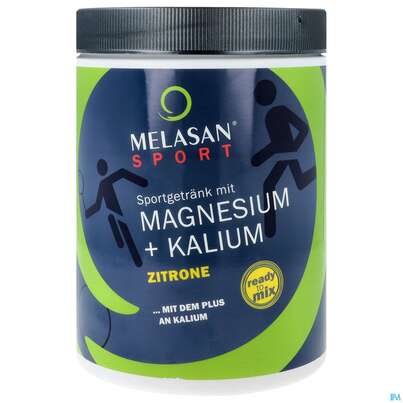 Sie sehen eine Packung Magnesium +kalium/melasan Sport Sportgetraenk Zitrone 610g, Produktbild: 01 Magnesium +kalium/melasan Sport Sportgetraenk Zitrone 610g, A-Nr.: 4733923 - 01