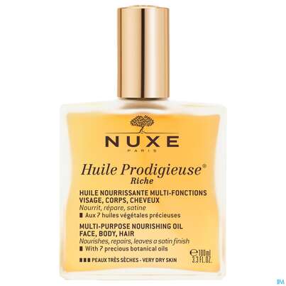 Sie sehen eine Packung Nuxe Huile Prodigieuse Riche 100ml, Produktbild: 03 Nuxe Huile Prodigieuse Riche 100ml, A-Nr.: 4630063 - 03