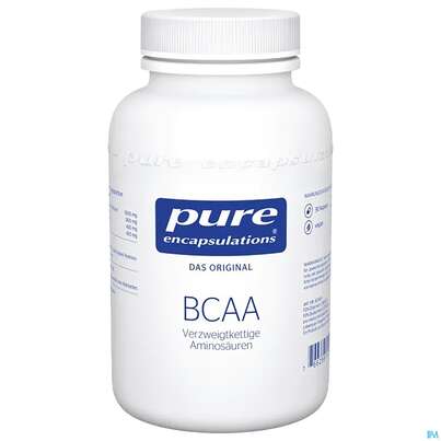 Sie sehen eine Packung Pure Encapsulations Bcaa 90 Kapseln, Produktbild: 01 Pure Encapsulations Bcaa 90 Kapseln, A-Nr.: 2382402 - 01