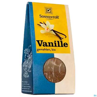 Sie sehen eine Packung Sonnentor Bio Vanille Pulver 00360 10g, Produktbild: 04 Sonnentor Bio Vanille Pulver 00360 10g, A-Nr.: 3740594 - 04