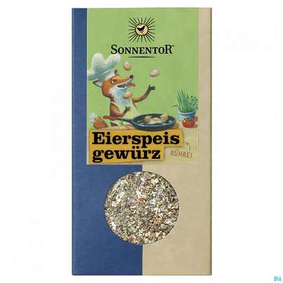 Sie sehen eine Packung Sonnentor Gewuerzzubereitung Bio Eierspeis 00692 70g, Produktbild: 02 Sonnentor Gewuerzzubereitung Bio Eierspeis 00692 70g, A-Nr.: 5380823 - 02