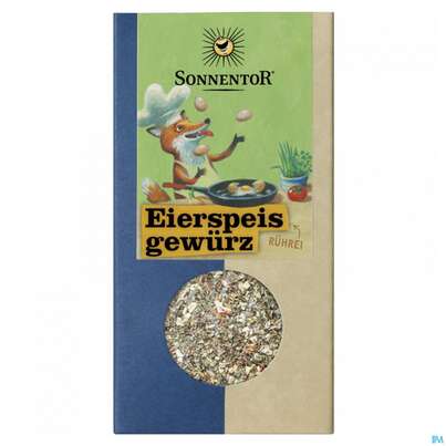 Sie sehen eine Packung Sonnentor Gewuerzzubereitung Bio Eierspeis 00692 70g, Produktbild: 03 Sonnentor Gewuerzzubereitung Bio Eierspeis 00692 70g, A-Nr.: 5380823 - 03