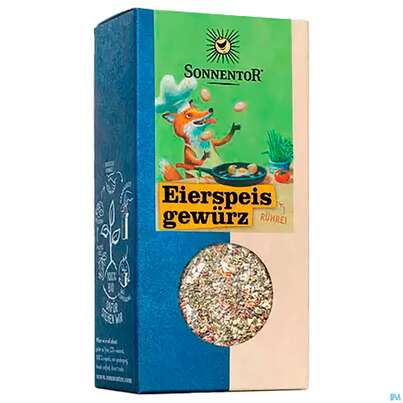 Sie sehen eine Packung Sonnentor Gewuerzzubereitung Bio Eierspeis 00692 70g, Produktbild: 05 Sonnentor Gewuerzzubereitung Bio Eierspeis 00692 70g, A-Nr.: 5380823 - 05