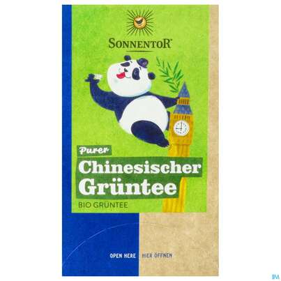 Sie sehen eine Packung Sonnentor Gruener Tee Bio Chinesisch 02222 18st, Produktbild: 01 Sonnentor Gruener Tee Bio Chinesisch 02222 18st, A-Nr.: 4307729 - 01